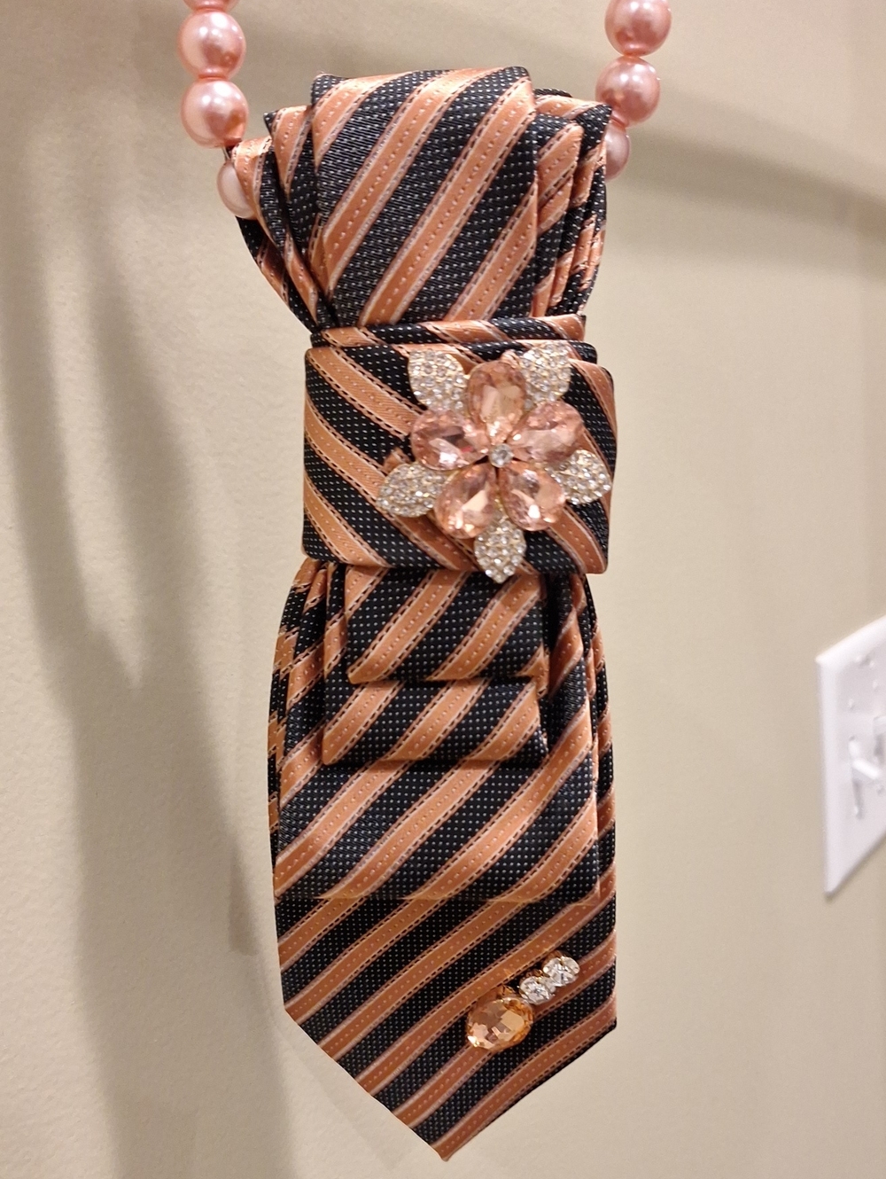 Saddlebred Upcycled Necktie Necklace